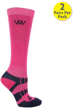 2022 Woof Wear Junior Young Rider Socks WW0019 - Pink / Navy